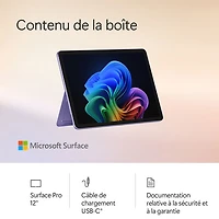 Tablette Surface Pro Copilot+PC (ACL) de 12 po et 512 Go de Microsoft avec Snapdragon X Plus/mémoire vive de 16 Go (2025) - Violet - Appareil seulement