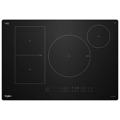 Surface de cuisson intelligente à induction 30 po 4 éléments de Whirlpool (WCIT7530SB) - Noir