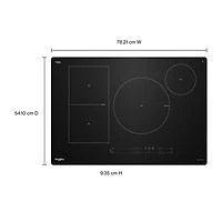 Whirlpool Intelligent 30" 4-Element Induction Cooktop (WCIT7530SB) - Black
