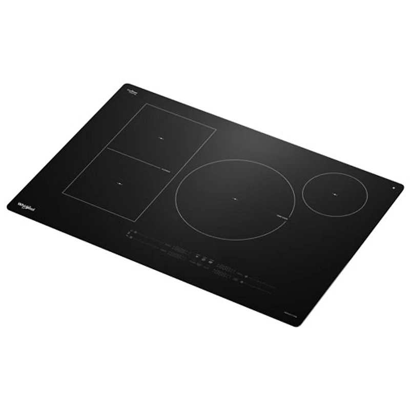 Surface de cuisson intelligente à induction 30 po 4 éléments de Whirlpool (WCIT7530SB) - Noir