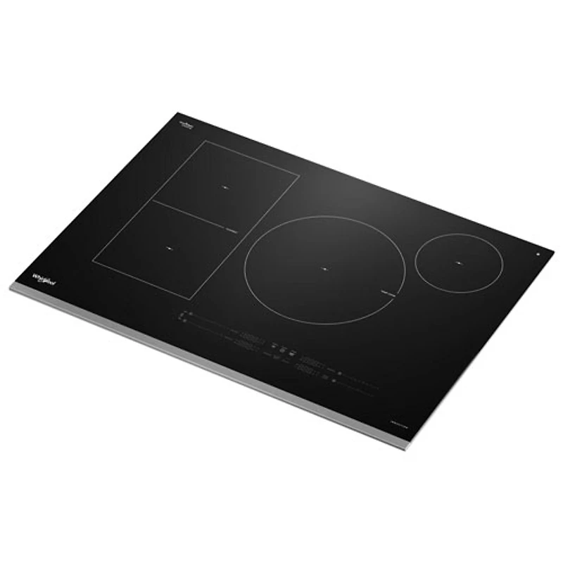 Surface de cuisson intelligente à induction 4 éléments 30 po de Whirlpool (WCIT7530SS) - Noir/Acier inoxydable
