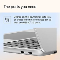 Microsoft Surface Laptop 13" Copilot+ PC Laptop - Platinum (Snapdragon X Plus/16GB RAM/256GB UFS) - EN