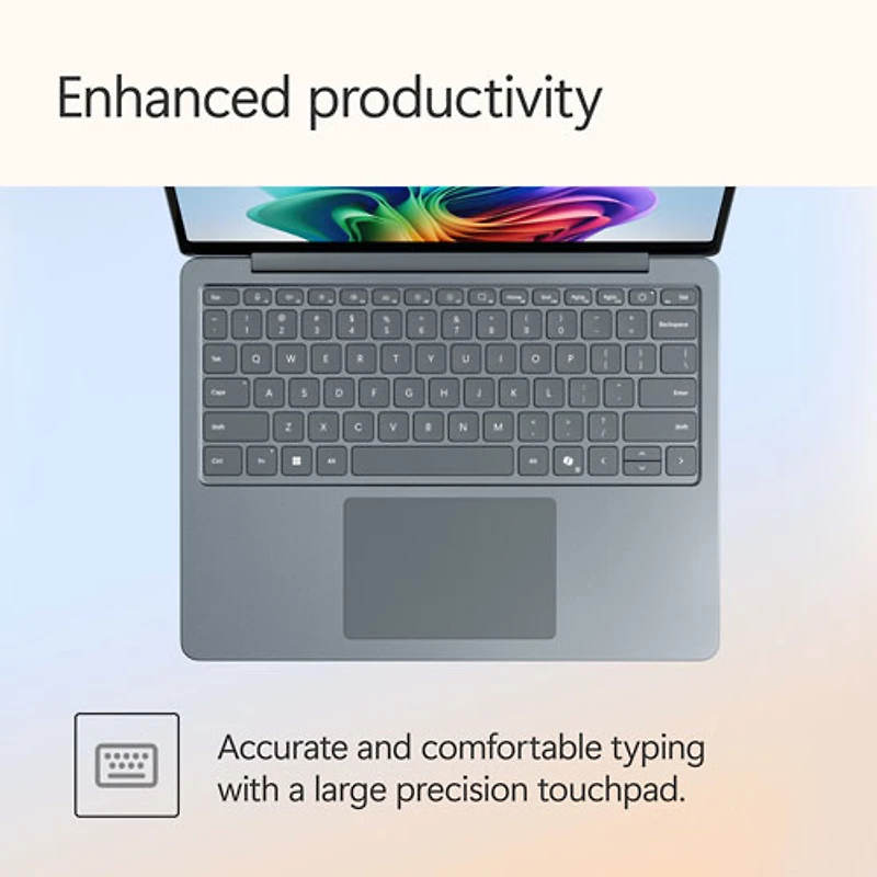 Portable Surface Laptop de 13 po de Microsoft avec Copilot+ PC - Océan (Snapdragon X Plus/RAM 16 Go/UFS 512 Go) - Anglais