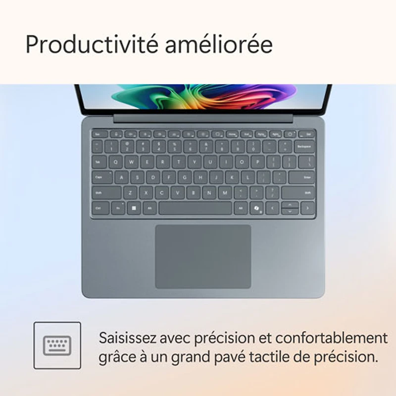 Portable Surface Laptop de 13 po de Microsoft avec Copilot+ PC - Océan (Snapdragon X Plus/RAM 16 Go/UFS 512 Go) - Anglais