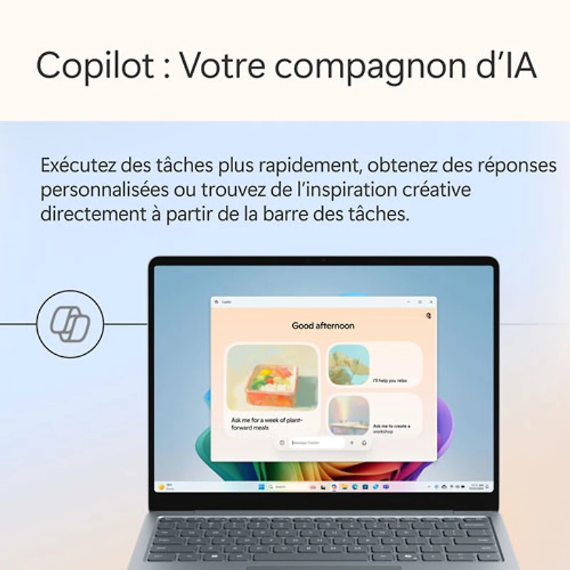 Portable Surface Laptop de 13 po de Microsoft avec Copilot+ PC - Océan (Snapdragon X Plus/RAM 16 Go/UFS 512 Go) - Anglais