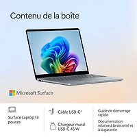 Portable Surface Laptop de 13 po de Microsoft avec Copilot+ PC - Océan (Snapdragon X Plus/RAM 16 Go/UFS 512 Go) - Anglais