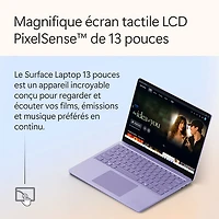 Portable Surface Laptop de 13 po de Microsoft avec Copilot+ PC - Violet (Snapdragon X Plus/RAM 16 Go/UFS 512 Go) - Anglais