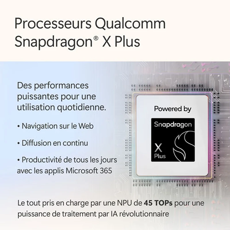 Portable Surface Laptop de 13 po de Microsoft avec Copilot+ PC - Violet (Snapdragon X Plus/RAM 16 Go/UFS 512 Go) - Anglais