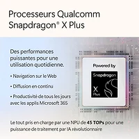 Portable Surface Laptop de 13 po de Microsoft avec Copilot+ PC - Violet (Snapdragon X Plus/RAM 16 Go/UFS 512 Go) - Anglais