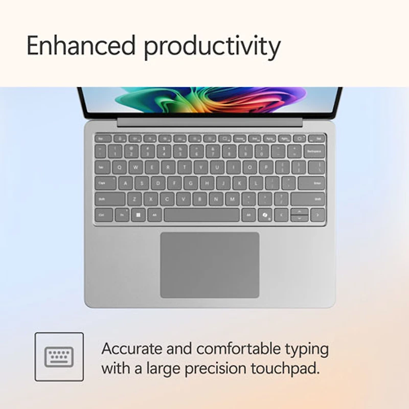 Portable Surface Laptop de 13 po de Microsoft avec Copilot+ PC - Platine (Snapdragon X Plus/RAM 16 Go/UFS 512 Go) - Anglais