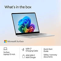 Portable Surface Laptop de 13 po de Microsoft avec Copilot+ PC - Platine (Snapdragon X Plus/RAM 16 Go/UFS 512 Go) - Anglais