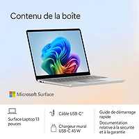 Portable Surface Laptop de 13 po de Microsoft avec Copilot+ PC - Platine (Snapdragon X Plus/RAM 16 Go/UFS 512 Go) - Anglais