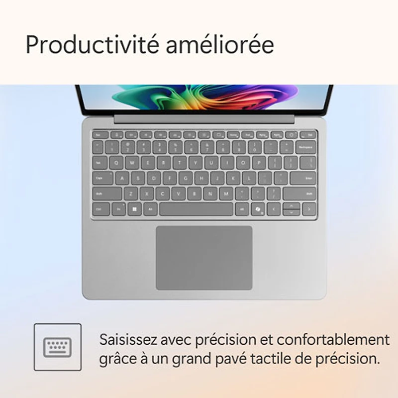 Microsoft Surface Laptop 13" Copilot+ PC Laptop - Platinum (Snapdragon X Plus/16GB RAM/512GB SSD) - Bilingual
