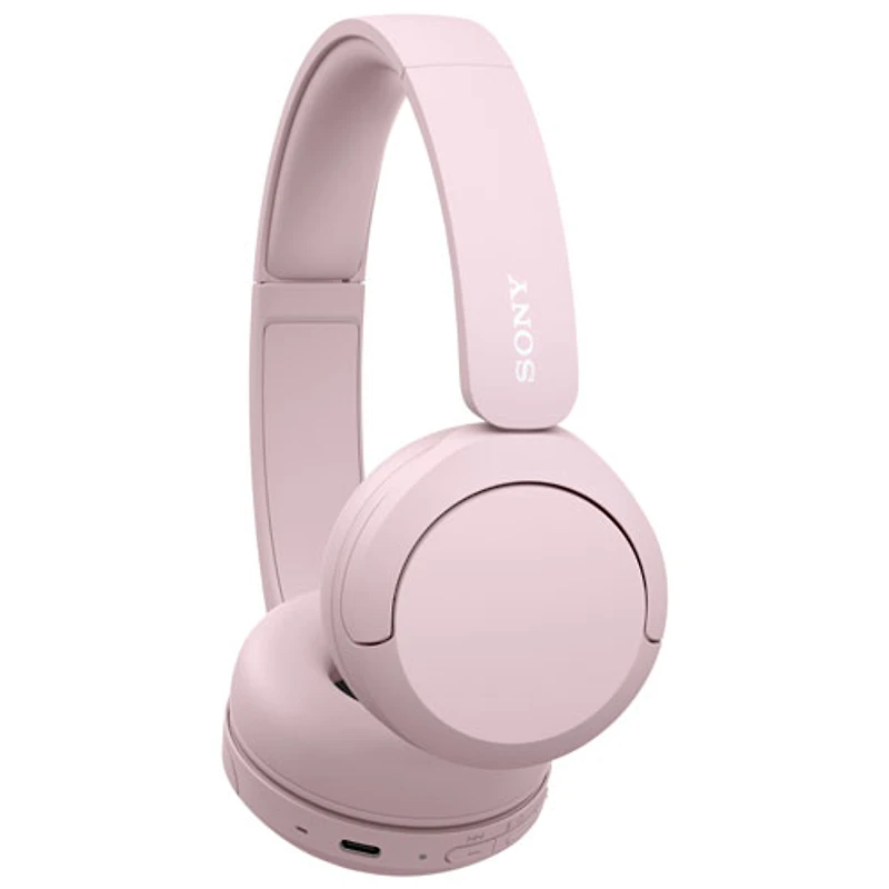 Casque d'écoute Bluetooth WH-CH520 de Sony avec microphone - Rose