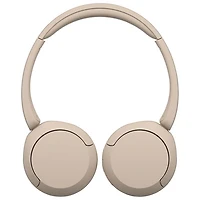 Casque d'écoute Bluetooth WH-CH520 de Sony avec microphone - Cappucino
