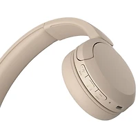 Casque d'écoute Bluetooth WH-CH520 de Sony avec microphone - Cappucino
