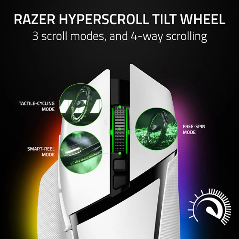 Razer Basilisk V3 Pro 30000 DPI Bluetooth Optical Gaming Mouse - White