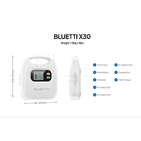 Station d'alimentation portative X30 de BLUETTI - 297 Wh
