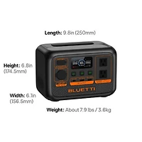 BLUETTI Portable 230Wh Power Station with 100W Solar Panel (AC2P-SP100L)