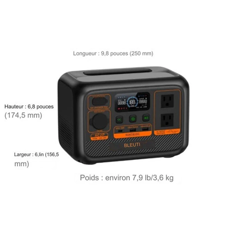 BLUETTI Portable 230Wh Power Station with 100W Solar Panel (AC2P-SP100L)