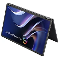 Moniteur DEL DELO gris à gris 1ms HD intégrale 14 po ZenScreen d'ASUS à configuration portative à deux écrans (MQ149CD)