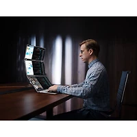 Moniteur DEL DELO gris à gris 1ms HD intégrale 14 po ZenScreen d'ASUS à configuration portative à deux écrans (MQ149CD)