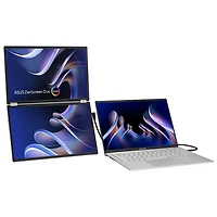 Moniteur DEL DELO gris à gris 1ms HD intégrale 14 po ZenScreen d'ASUS à configuration portative à deux écrans (MQ149CD)