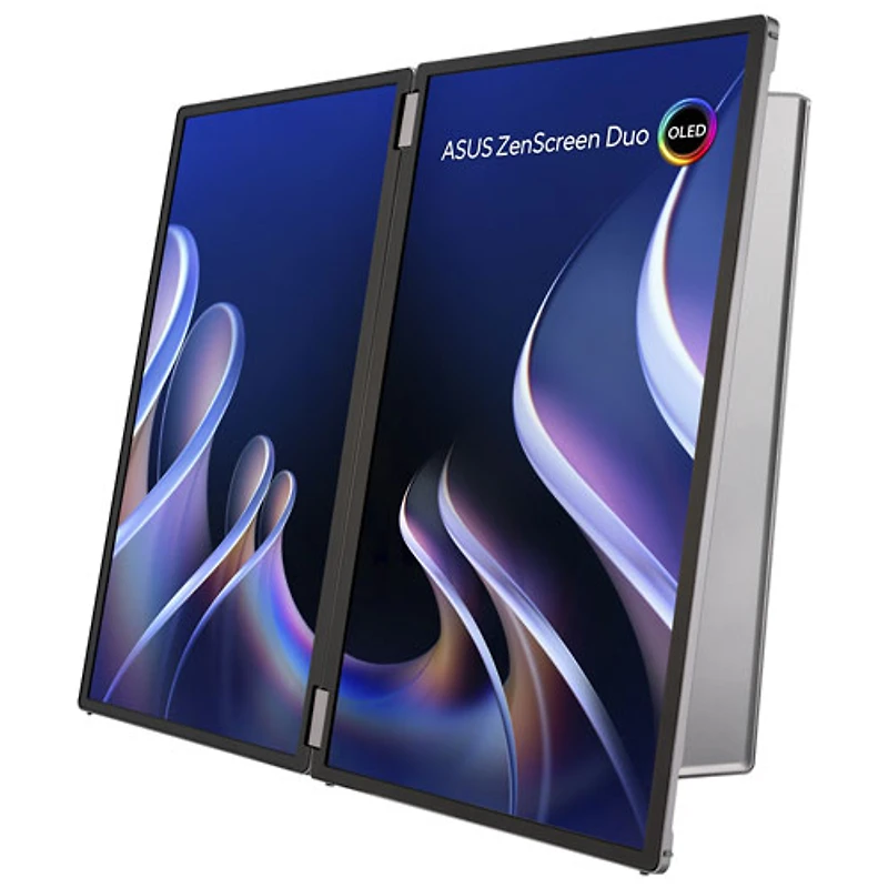 Moniteur DEL DELO gris à gris 1ms HD intégrale 14 po ZenScreen d'ASUS à configuration portative à deux écrans (MQ149CD)