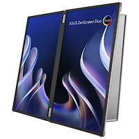 Moniteur DEL DELO gris à gris 1ms HD intégrale 14 po ZenScreen d'ASUS à configuration portative à deux écrans (MQ149CD)