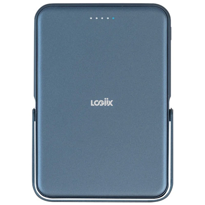 LOGiiX Piston Power 5000 mAh Power Bank with Wireless Charging - Midnight Blue