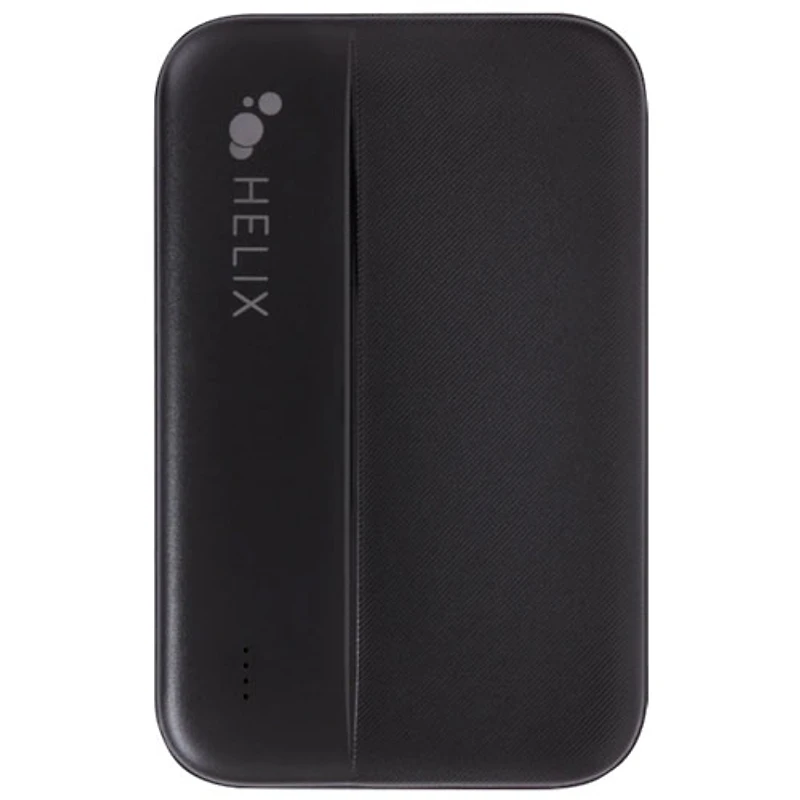 Helix 5000 mAh Dual USB/USB-C Power Bank - Black