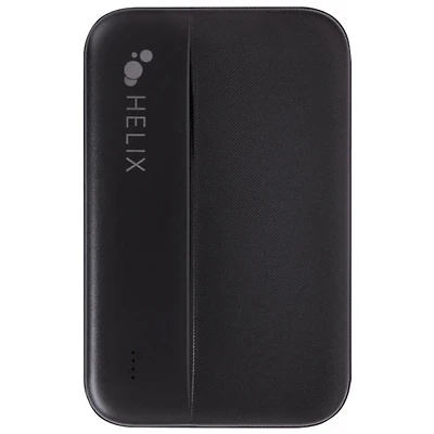 Helix 5000 mAh Dual USB/USB-C Power Bank - Black