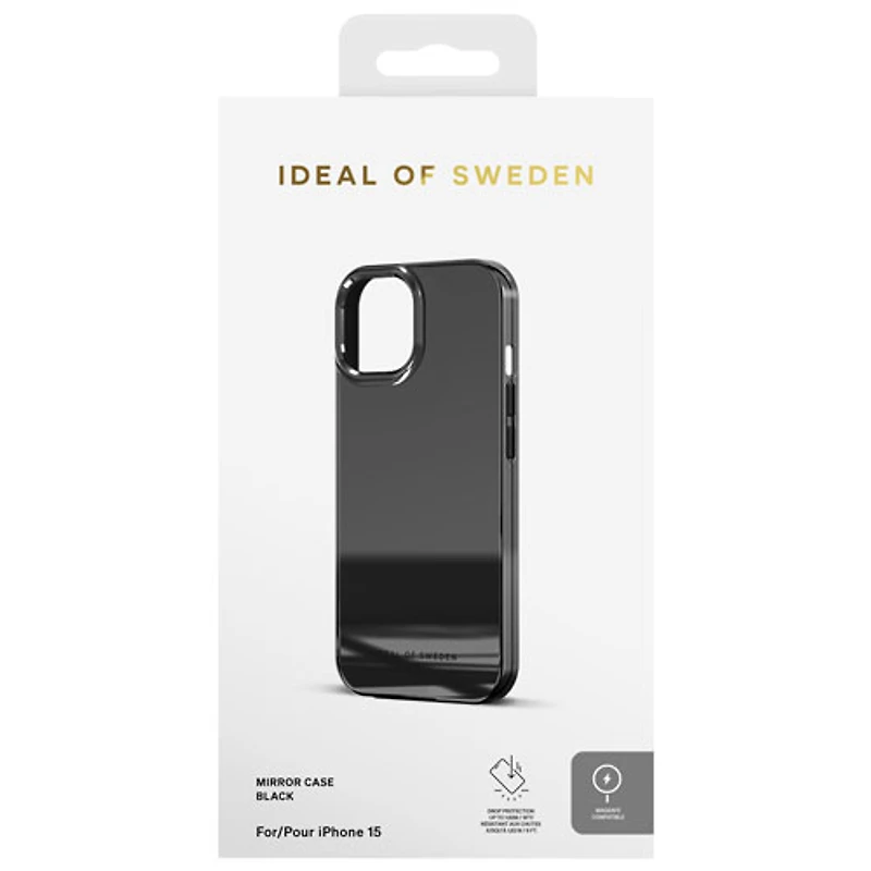 Ideal Of Sweden Mirror Fitted Hard Shell Case for iPhone 16e/15/14/16 - Mirror Black