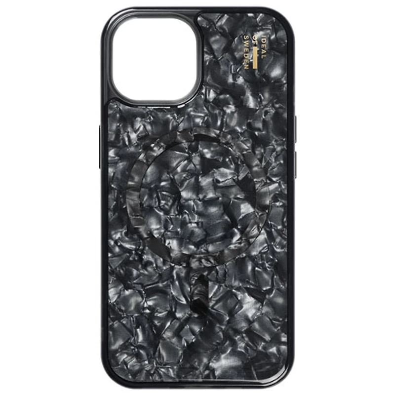 Ideal Of Sweden Silicone Fitted Soft Shell Case with MagSafe for iPhone 16e/15/14/13 - Pearlized Black