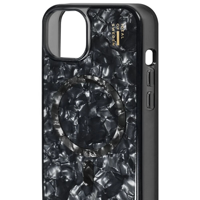 Ideal Of Sweden Silicone Fitted Soft Shell Case with MagSafe for iPhone 16e/15/14/13 - Pearlized Black