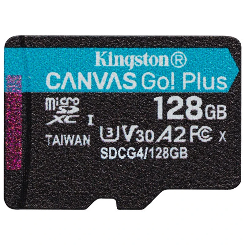 Carte mémoire Kingston Canvas Go! Plus microSD U3 V30 de 200 Mo/s de Go