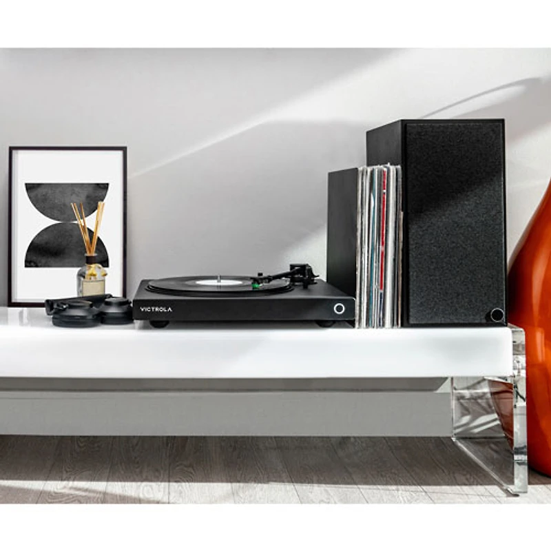 Tourne-disque Victrola Onyx VPT-1500-BLK Bluetooth haute résolution à courroie d'entraînement