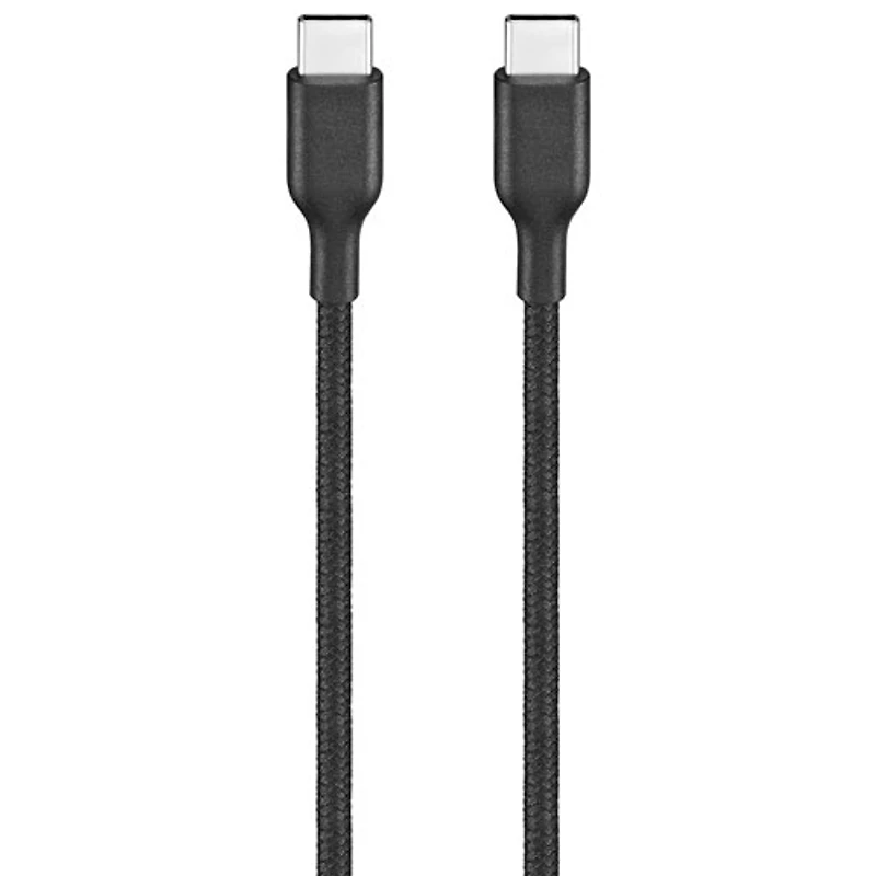 Best Buy Essentials Braided 1.2m (3.9 ft.) USB-C Cable (BE-MCA4CCB-C) - Black - Only at Best Buy