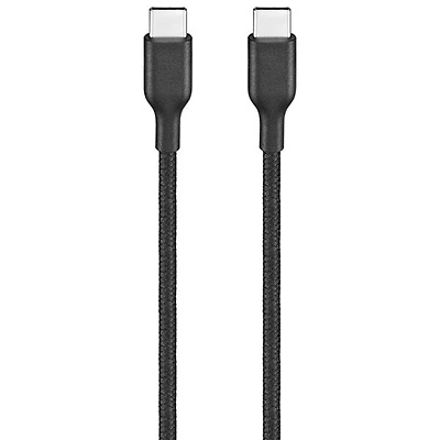 Câble USB-C tissé de 1,2 m (3,9 pi) de Best Buy Essentials (BE-MCA4CCB-C) - Noir - Exclusivité Best Buy
