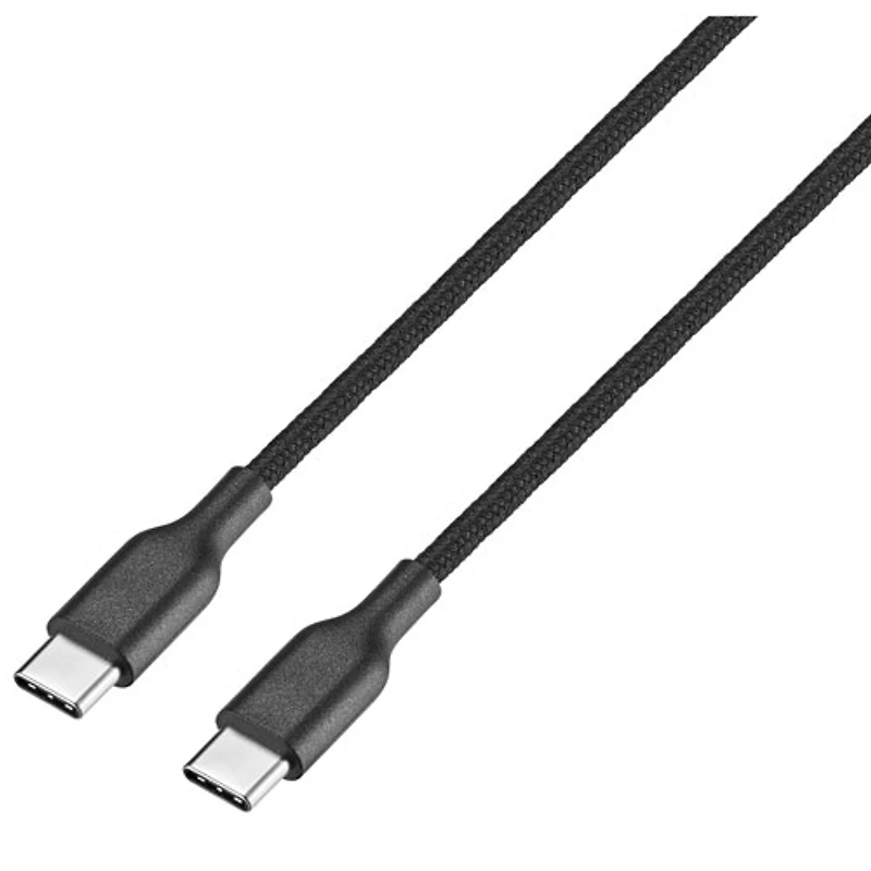Best Buy Essentials Braided 1.2m (3.9 ft.) USB-C Cable (BE-MCA4CCB-C) - Black - Only at Best Buy