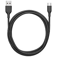 Câble tissé USB-C à USB-A de 1,8 m (5,9 pi) de Best Buy Essentials (BE-MCA6CAB-C) - Noir - Exclusivité Best Buy