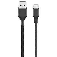 Best Buy Essentials 1.2m (3.9 ft.) Braided USB-C to USB-A Cable (BE-MCA4CAB-C) - Black - Only at Best Buy