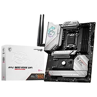 MSI MPG B650 Edge WIFI ATX AM5 Motherboard for AMD Ryzen 9000/8000/7000 Series CPUs - White