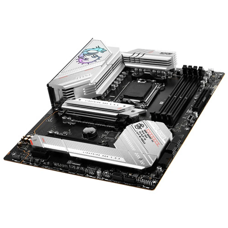 MSI MPG B650 Edge WIFI ATX AM5 Motherboard for AMD Ryzen 9000/8000/7000 Series CPUs - White