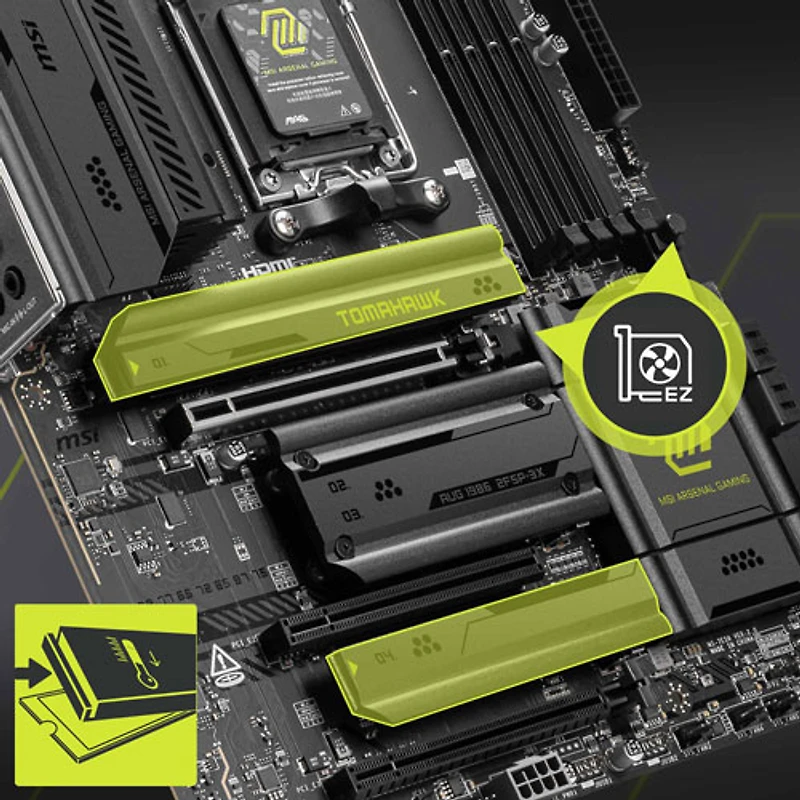 Carte mère MPG X870 Tomahawk WIFI ATX AM5 de MSI pour processeurs Ryzen 9000/8000/7000 d'AMD