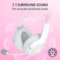 Razer Kraken Kitty Edition V2 Gaming Headset with Microphone - White