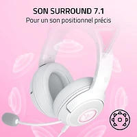 Razer Kraken Kitty Edition V2 Gaming Headset with Microphone - White