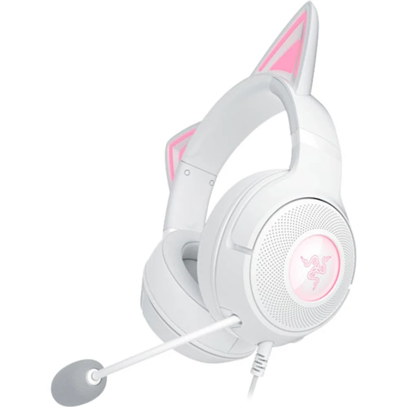 Razer Kraken Kitty Edition V2 Gaming Headset with Microphone - White