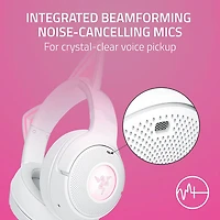 Razer Kraken Kitty Edition V2 Wireless Gaming Headset with Microphone - White