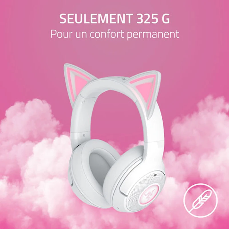 Razer Kraken Kitty Edition V2 Wireless Gaming Headset with Microphone - White